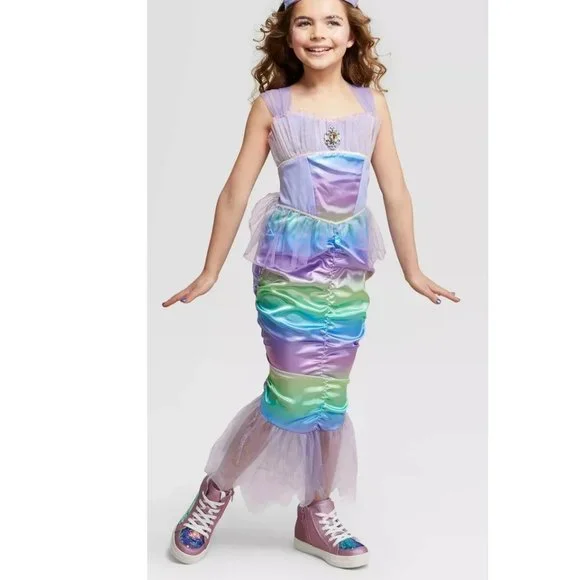 Hyde & EEK! | Costumes | Girls Hyde Eek Iridescent Rainbow Mermaid Costume  Size 46 78 12 Nwt Dress | Poshmark